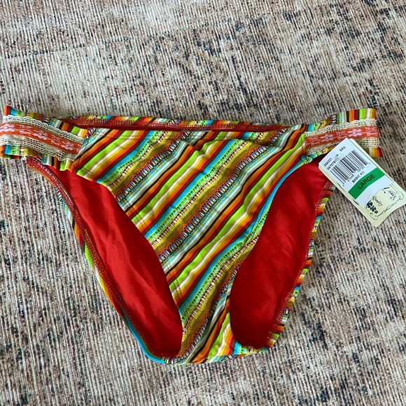 Lucky Brand Boho Striped Bikini Bottoms NWT - Picture 6 of 7
